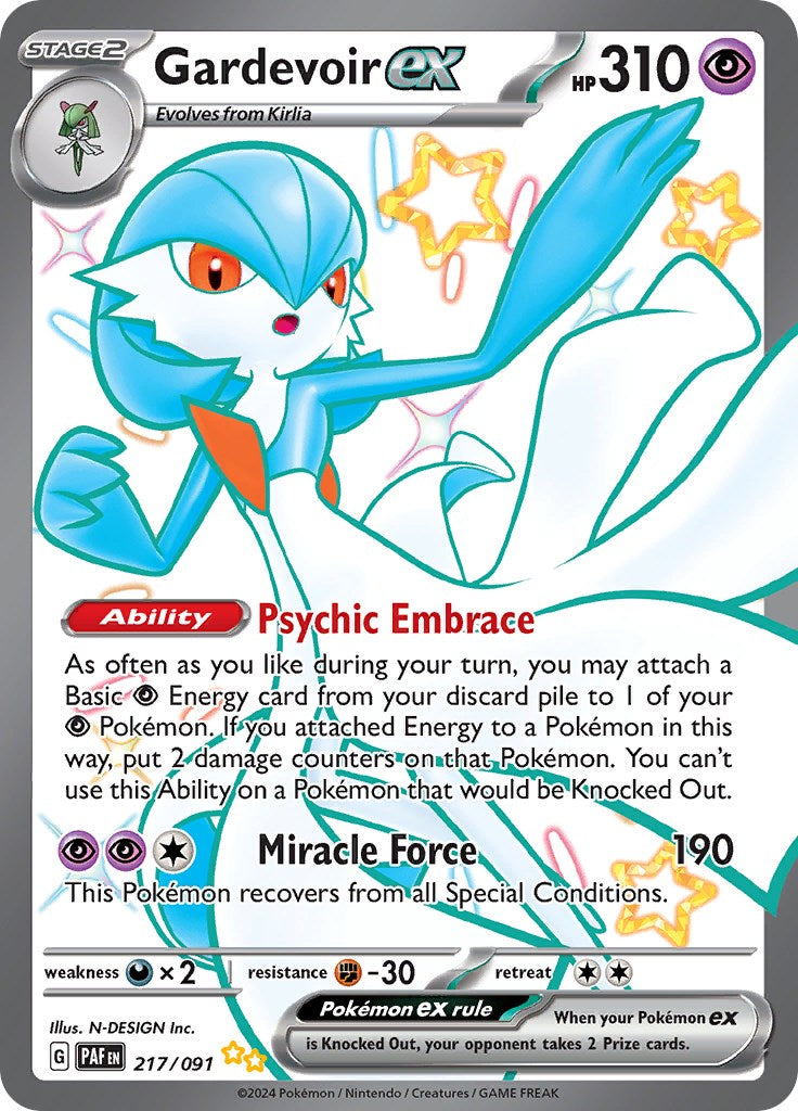 Gardevoir ex (217/091) [Scarlet & Violet: Paldean Fates] | Exor Games New Glasgow