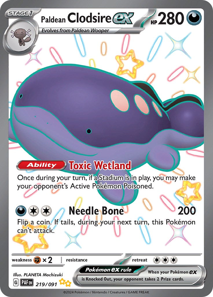 Paldean Clodsire ex (219/091) [Scarlet & Violet: Paldean Fates] | Exor Games New Glasgow