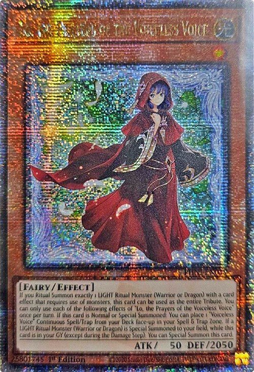 Lo, the Prayers of the Voiceless Voice [PHNI-EN019] Quarter Century Secret Rare | Exor Games New Glasgow