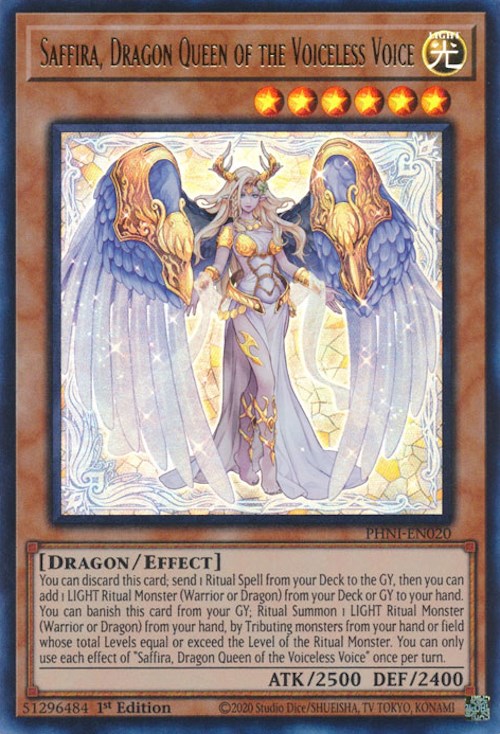 Saffira, Dragon Queen of the Voiceless Voice [PHNI-EN020] Ultra Rare | Exor Games New Glasgow