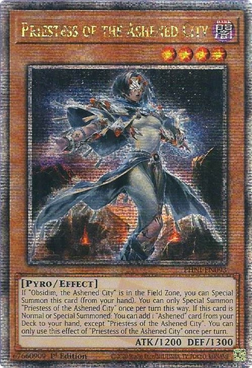 Priestess of the Ashened City [PHNI-EN093] Quarter Century Secret Rare | Exor Games New Glasgow