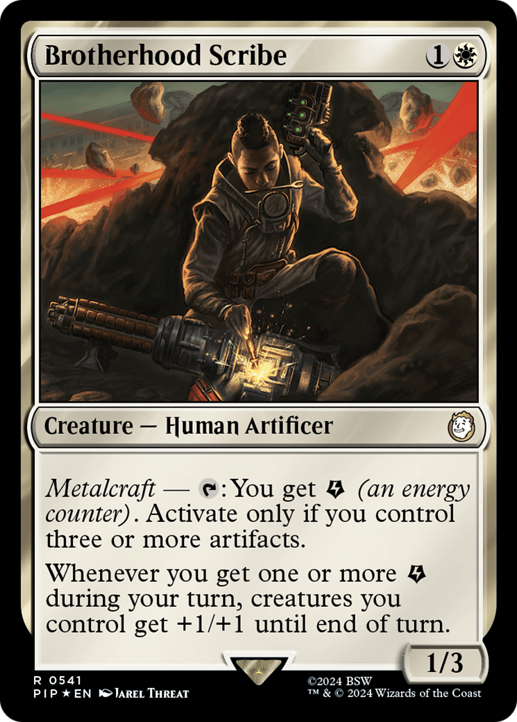 Brotherhood Scribe (Surge Foil) [Fallout] | Exor Games New Glasgow