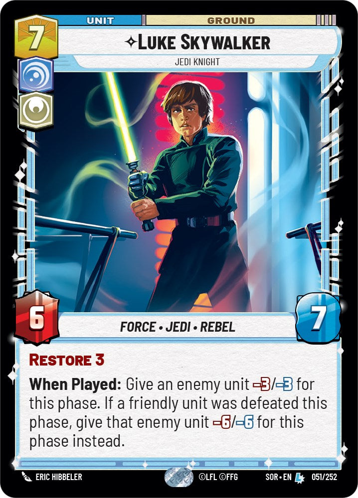 Luke Skywalker - Jedi Knight (051/252) [Spark of Rebellion] | Exor Games New Glasgow