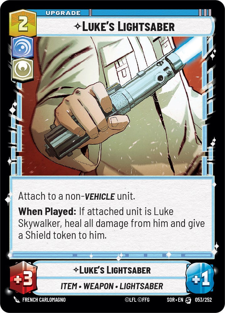 Luke's Lightsaber (053/252) [Spark of Rebellion] | Exor Games New Glasgow