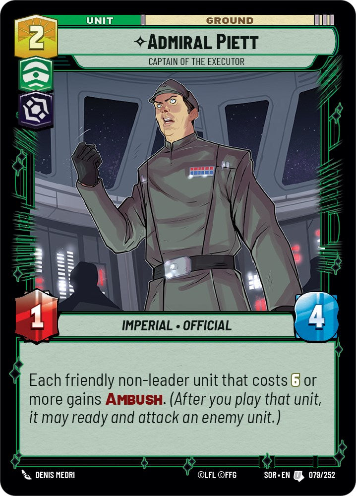 Admiral Piett - Captain of the Executor (079/252) [Spark of Rebellion] | Exor Games New Glasgow