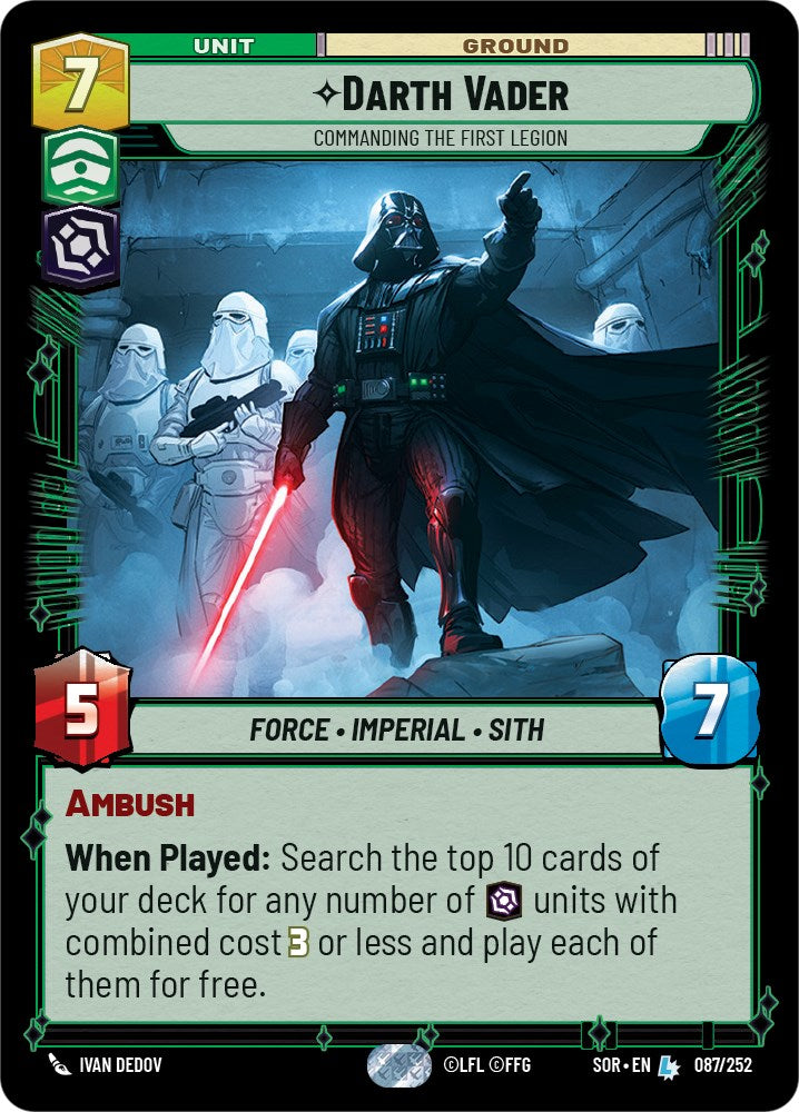 Darth Vader - Commanding the First Legion (087/252) [Spark of Rebellion] | Exor Games New Glasgow