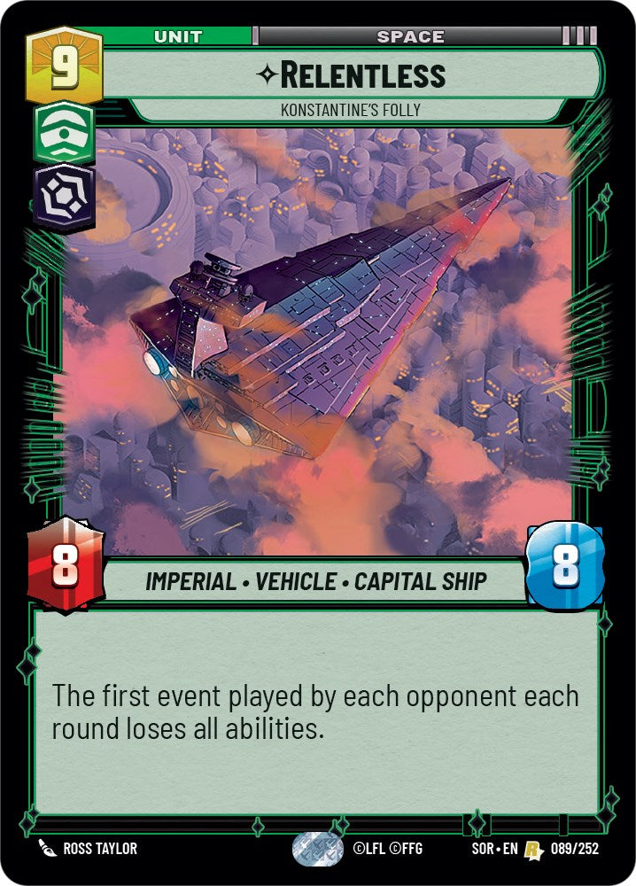 Relentless - Konstantine's Folly (089/252) [Spark of Rebellion] | Exor Games New Glasgow