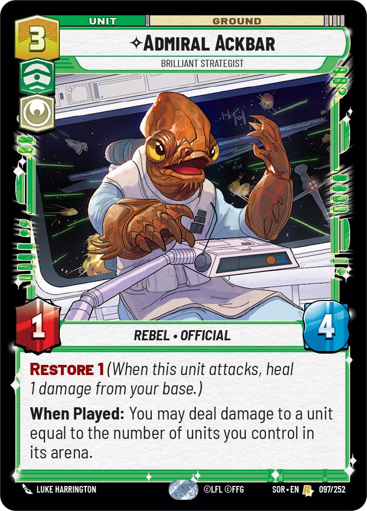 Admiral Ackbar - Brilliant Strategist (097/252) [Spark of Rebellion] | Exor Games New Glasgow