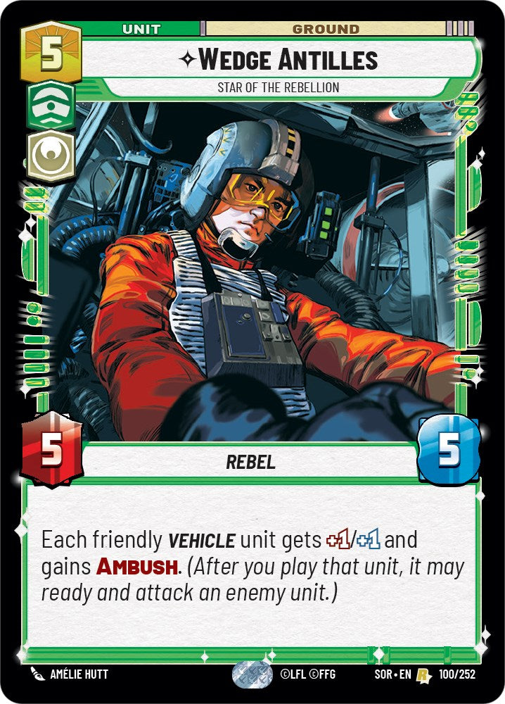 Wedge Antilles - Star of the Rebellion (100/252) [Spark of Rebellion] | Exor Games New Glasgow
