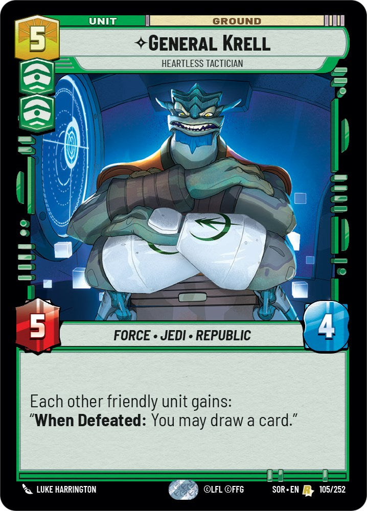 General Krell - Heartless Tactician (105/252) [Spark of Rebellion] | Exor Games New Glasgow