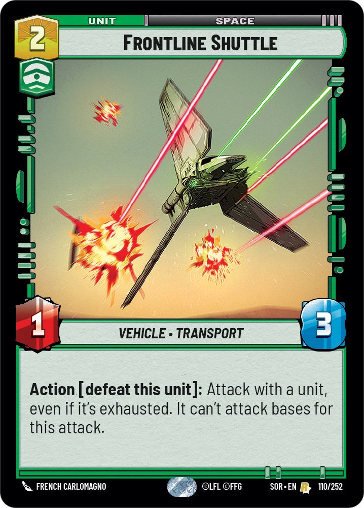 Frontline Shuttle (110/252) [Spark of Rebellion] | Exor Games New Glasgow