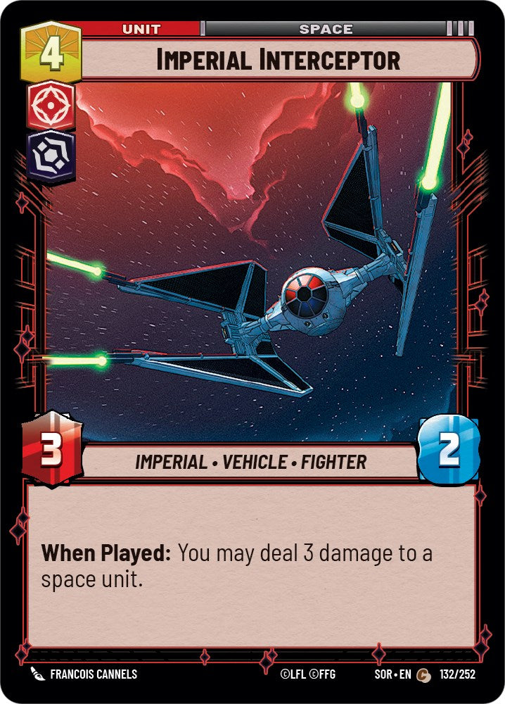 Imperial Interceptor (132/252) [Spark of Rebellion] | Exor Games New Glasgow
