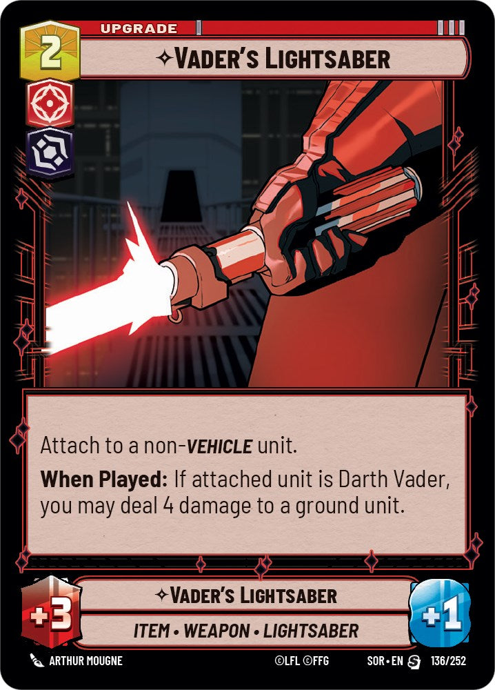Vader's Lightsaber (136/252) [Spark of Rebellion] | Exor Games New Glasgow