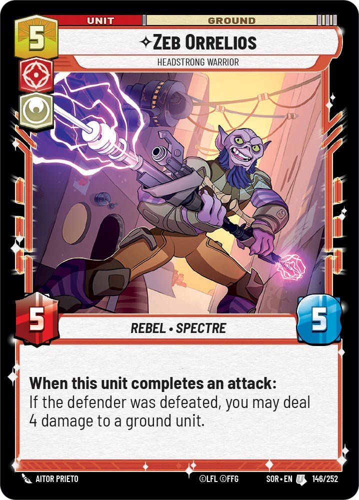 Zeb Orrelios - Headstrong Warrior (146/252) [Spark of Rebellion] | Exor Games New Glasgow