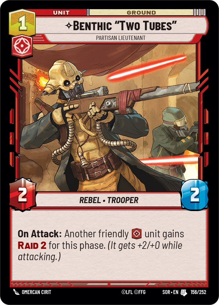 Benthic "Two Tubes" - Partisan Lieutenant (156/252) [Spark of Rebellion] | Exor Games New Glasgow