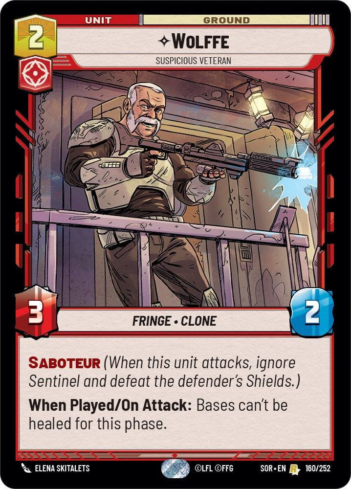 Wolffe - Suspicious Veteran (160/252) [Spark of Rebellion] | Exor Games New Glasgow