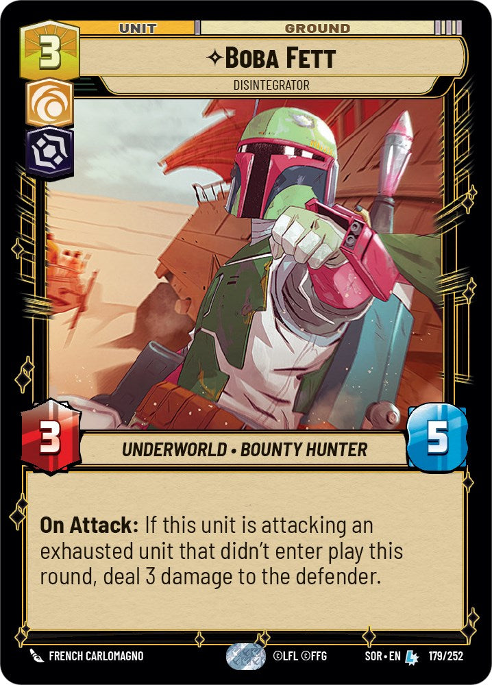 Boba Fett - Disintegrator (179/252) [Spark of Rebellion] | Exor Games New Glasgow