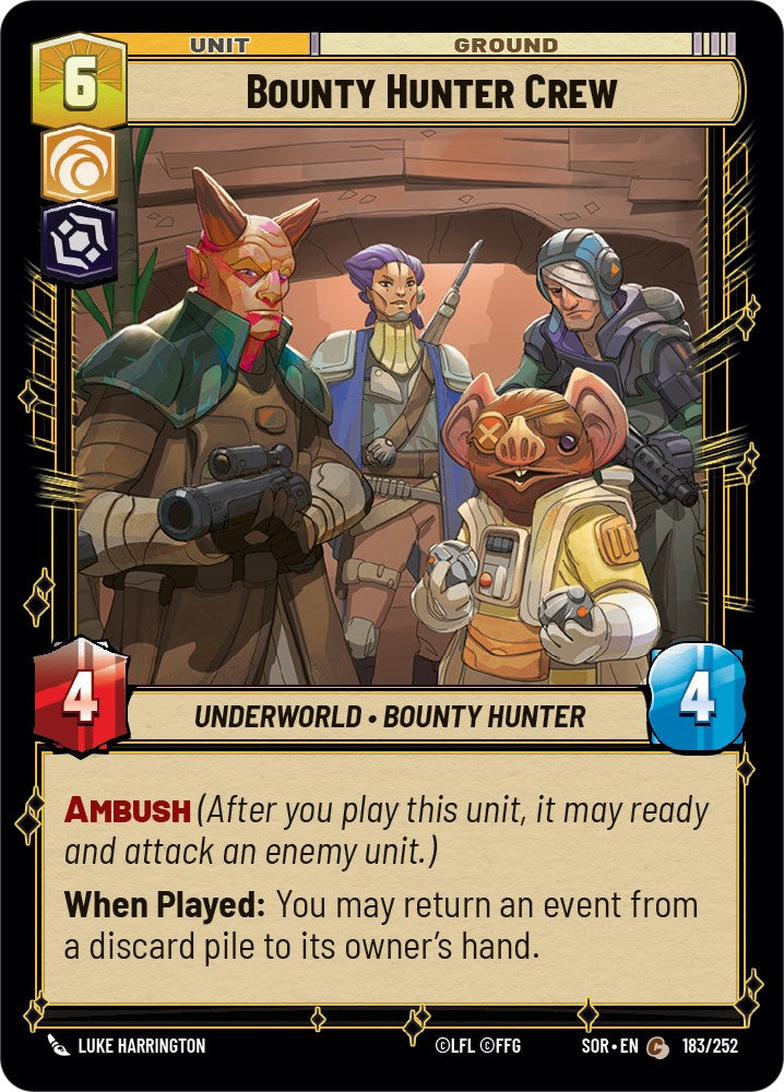 Bounty Hunter Crew (183/252) [Spark of Rebellion] | Exor Games New Glasgow