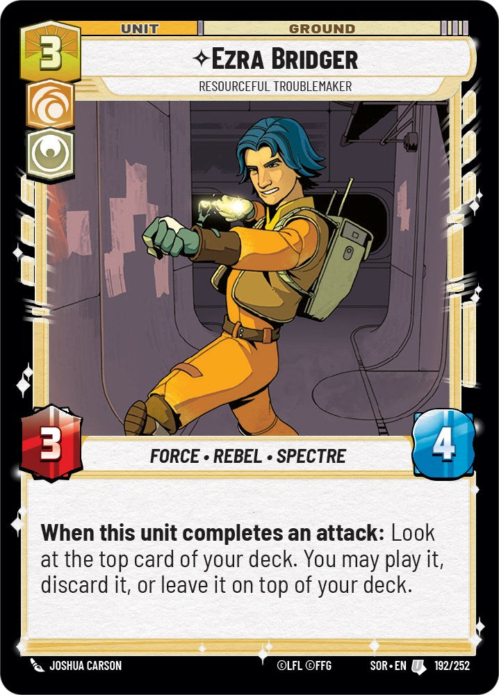 Ezra Bridger - Resourceful Troublemaker (192/252) [Spark of Rebellion] | Exor Games New Glasgow