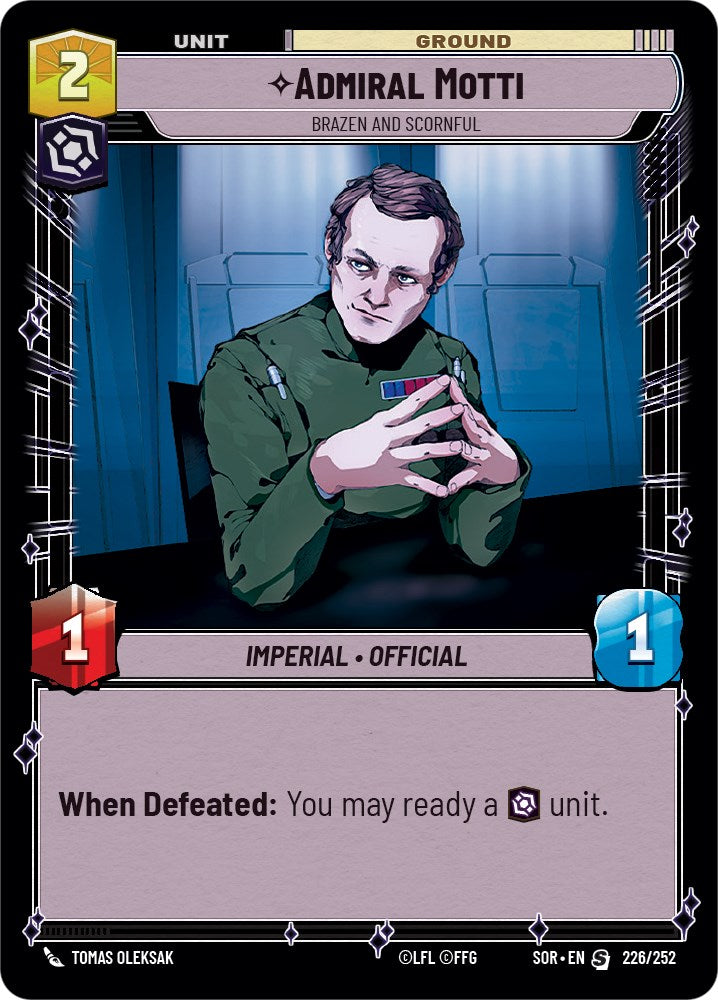 Admiral Motti - Brazen and Scornful (226/252) [Spark of Rebellion] | Exor Games New Glasgow