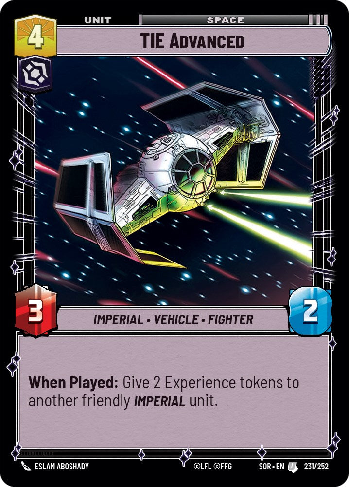 TIE Advanced (231/252) [Spark of Rebellion] | Exor Games New Glasgow
