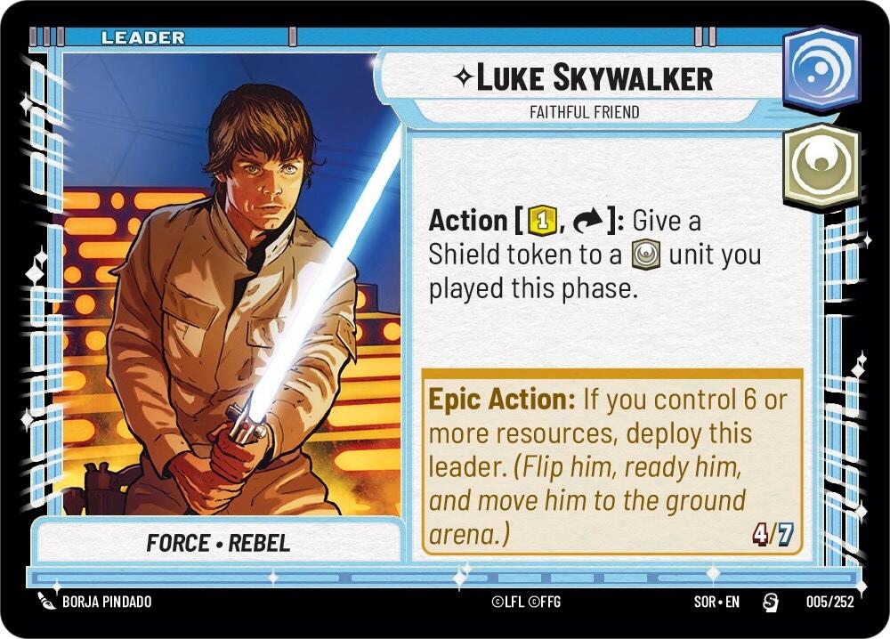 Luke Skywalker - Faithful Friend (005/252) [Spark of Rebellion] | Exor Games New Glasgow