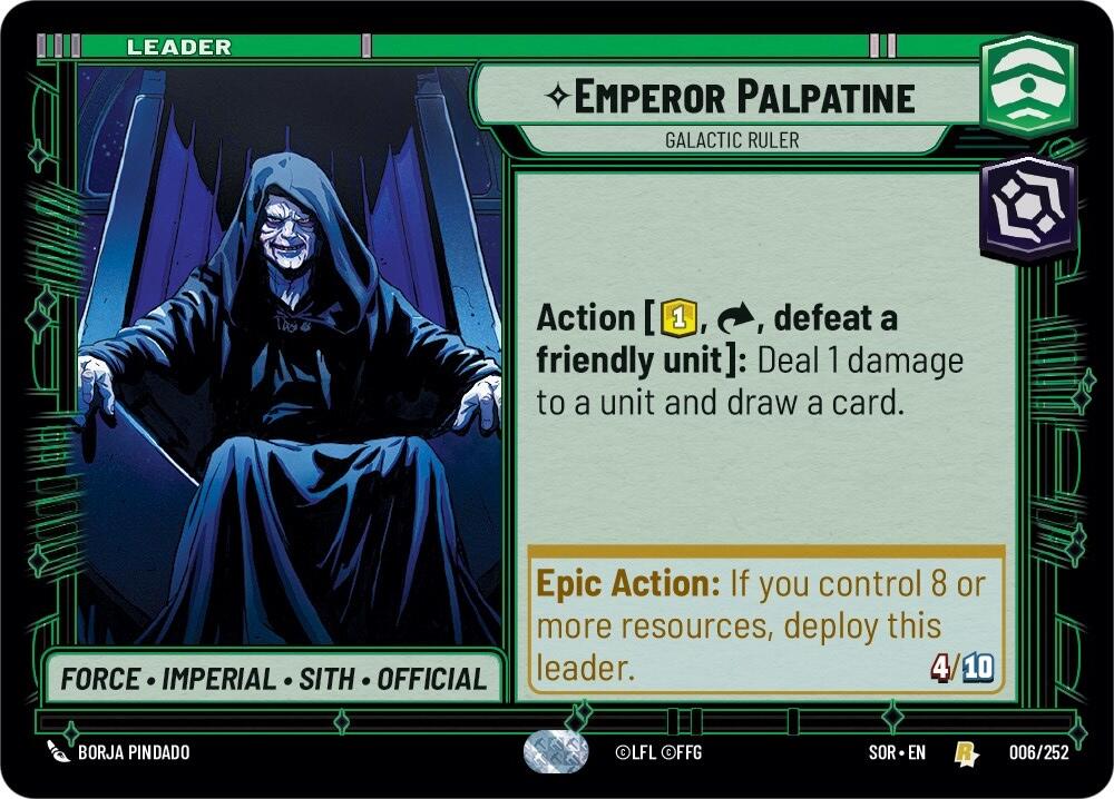 Emperor Palpatine - Galactic Ruler (006/252) [Spark of Rebellion] | Exor Games New Glasgow