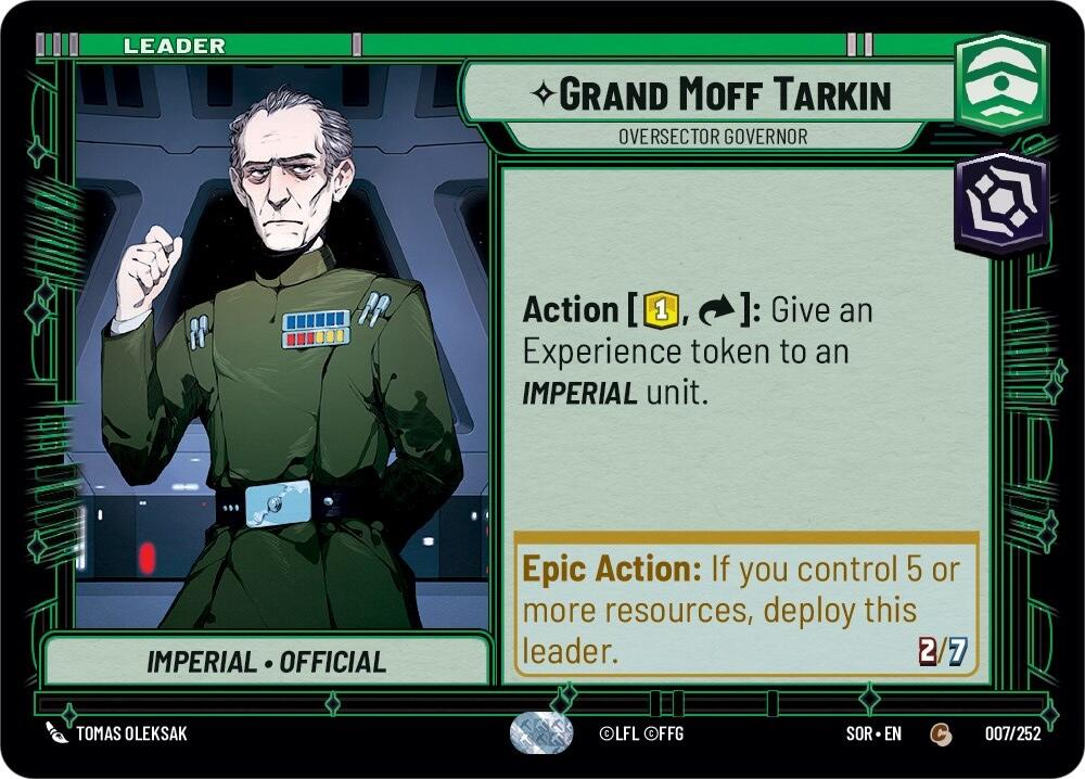 Grand Moff Tarkin - Oversector Governor (007/252) [Spark of Rebellion] | Exor Games New Glasgow