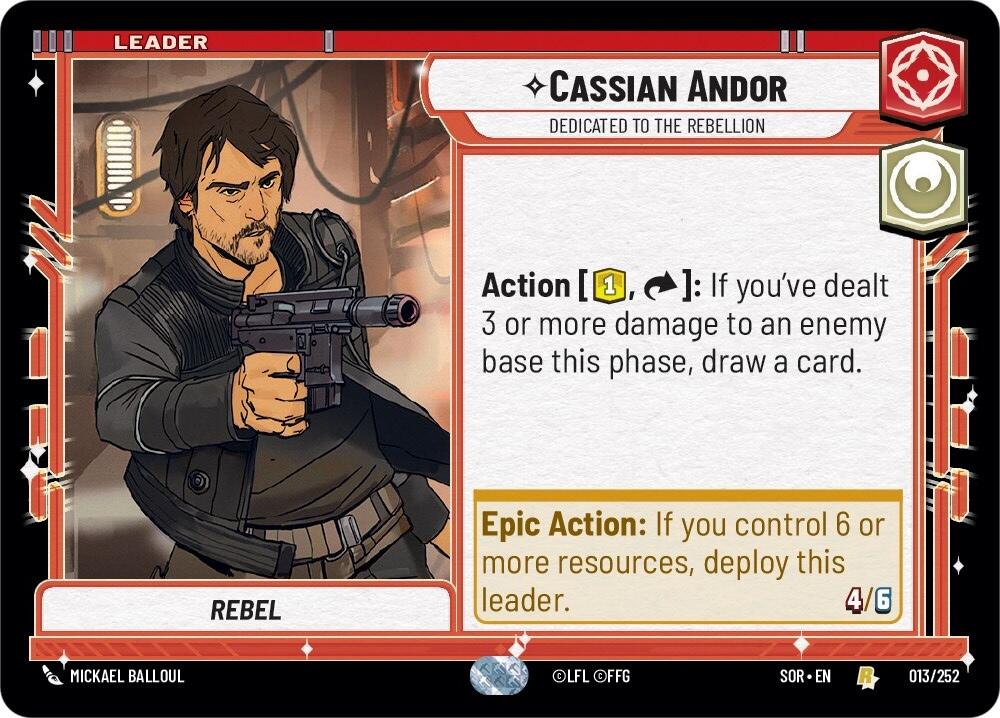 Cassian Andor - Dedicated to the Rebellion (013/252) [Spark of Rebellion] | Exor Games New Glasgow