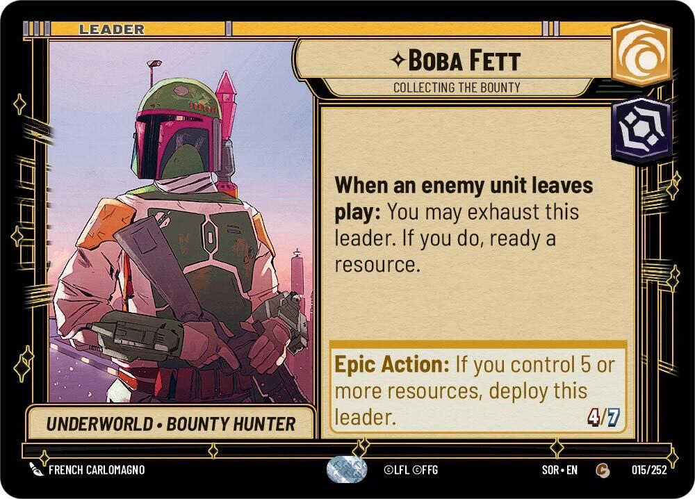 Boba Fett - Collecting the Bounty (015/252) [Spark of Rebellion] | Exor Games New Glasgow