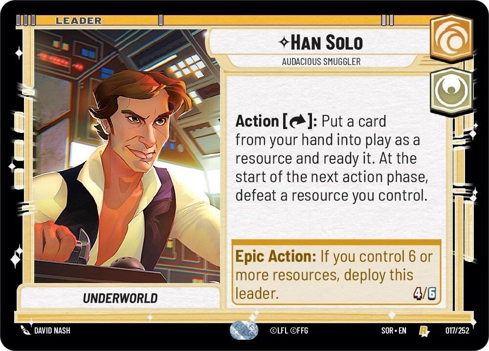 Han Solo - Audacious Smuggler (017/252) [Spark of Rebellion] | Exor Games New Glasgow