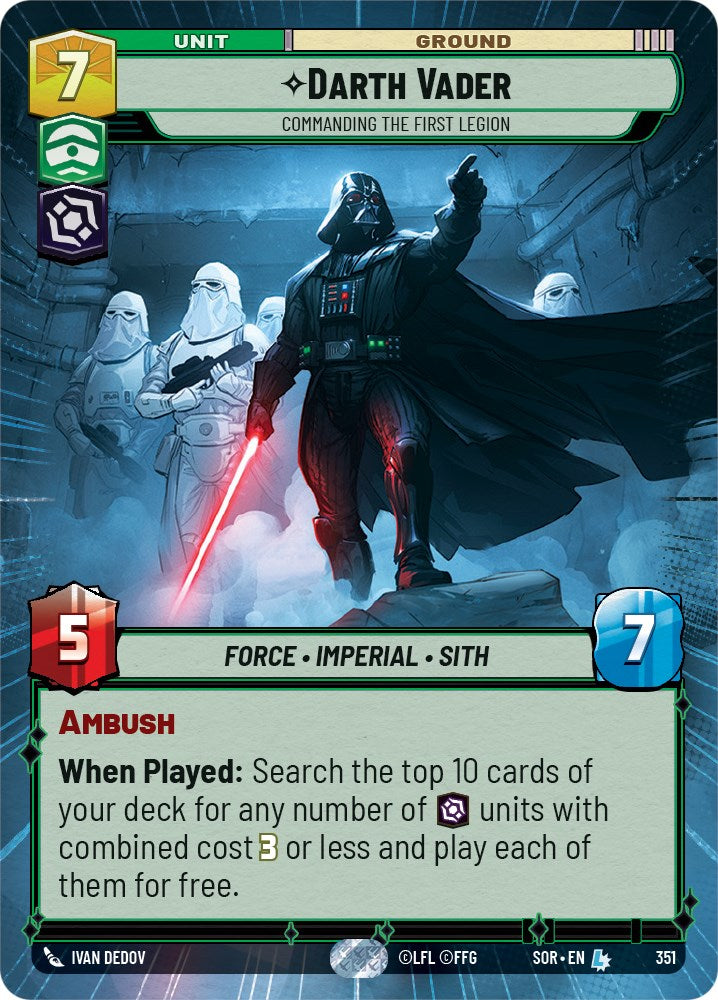 Darth Vader - Commanding the First Legion (Hyperspace) (351) [Spark of Rebellion] | Exor Games New Glasgow