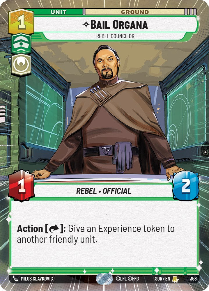 Bail Organa - Rebel Councilor (Hyperspace) (358) [Spark of Rebellion] | Exor Games New Glasgow