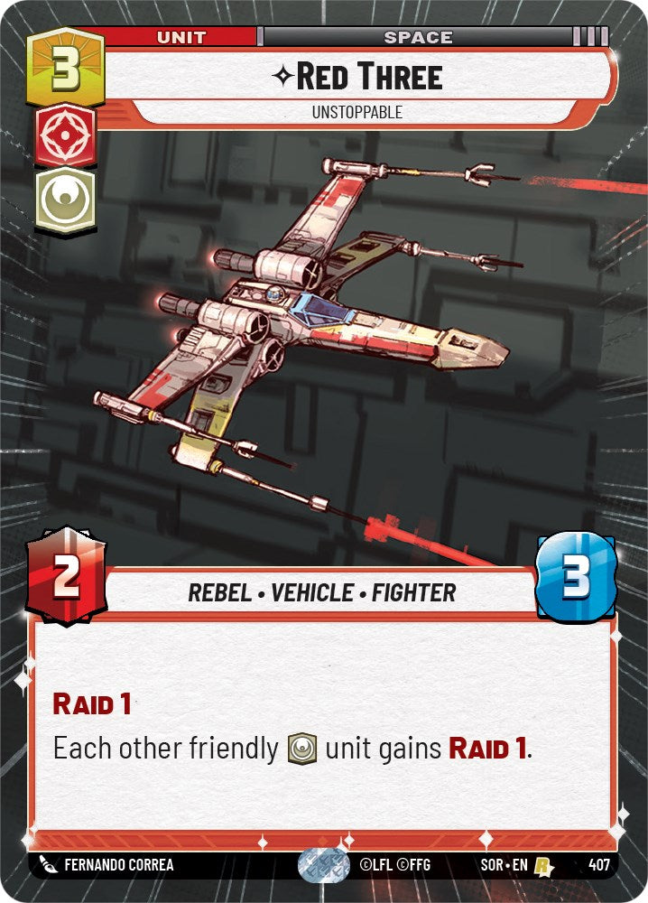 Red Three - Unstoppable (Hyperspace) (407) [Spark of Rebellion] | Exor Games New Glasgow