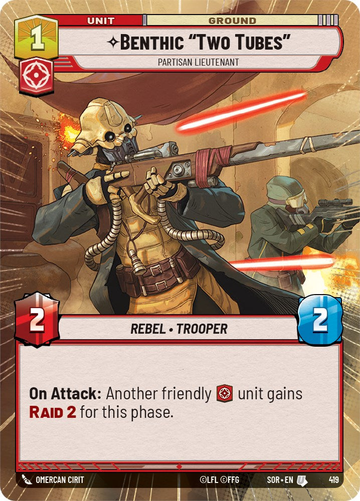 Benthic "Two Tubes" - Partisan Lieutenant (Hyperspace) (419) [Spark of Rebellion] | Exor Games New Glasgow
