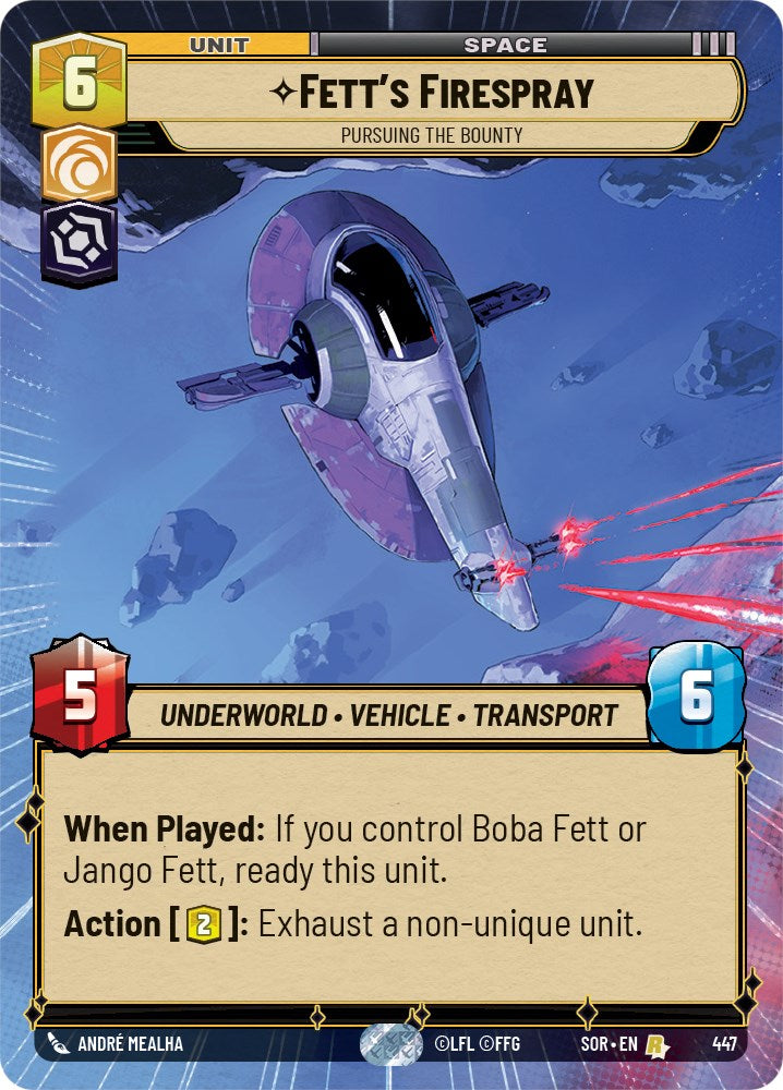 Fett's Firespray - Pursuing the Bounty (Hyperspace) (447) [Spark of Rebellion] | Exor Games New Glasgow