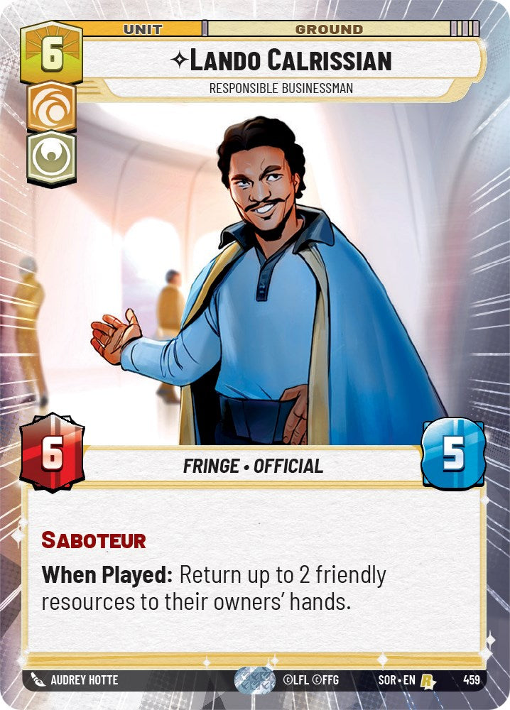 Lando Calrissian - Responsible Businessman (Hyperspace) (459) [Spark of Rebellion] | Exor Games New Glasgow