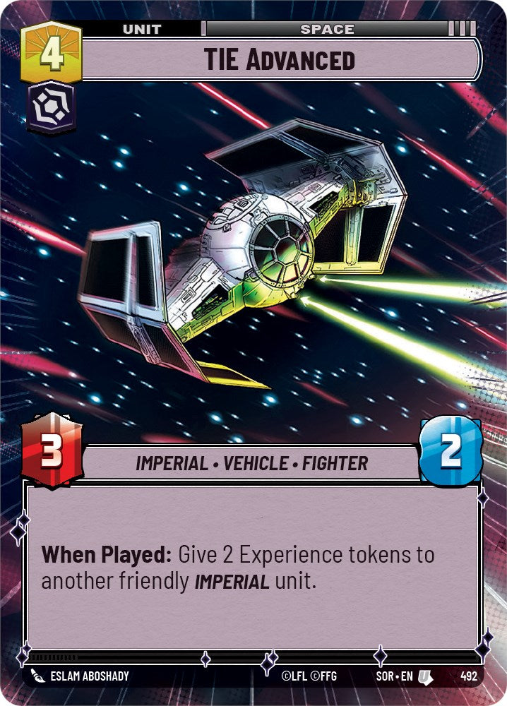 TIE Advanced (Hyperspace) (492) [Spark of Rebellion] | Exor Games New Glasgow