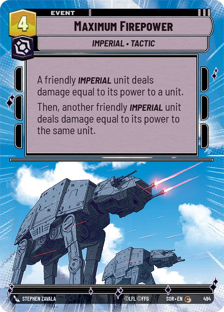 Maximum Firepower (Hyperspace) (494) [Spark of Rebellion] | Exor Games New Glasgow