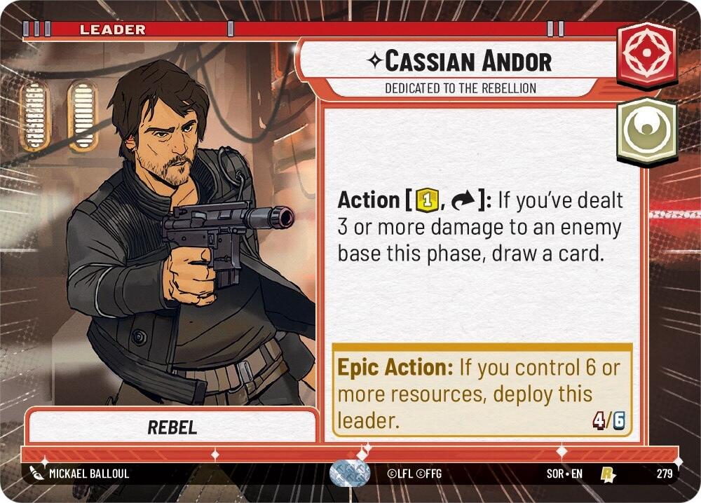 Cassian Andor - Dedicated to the Rebellion (Hyperspace) (279) [Spark of Rebellion] | Exor Games New Glasgow