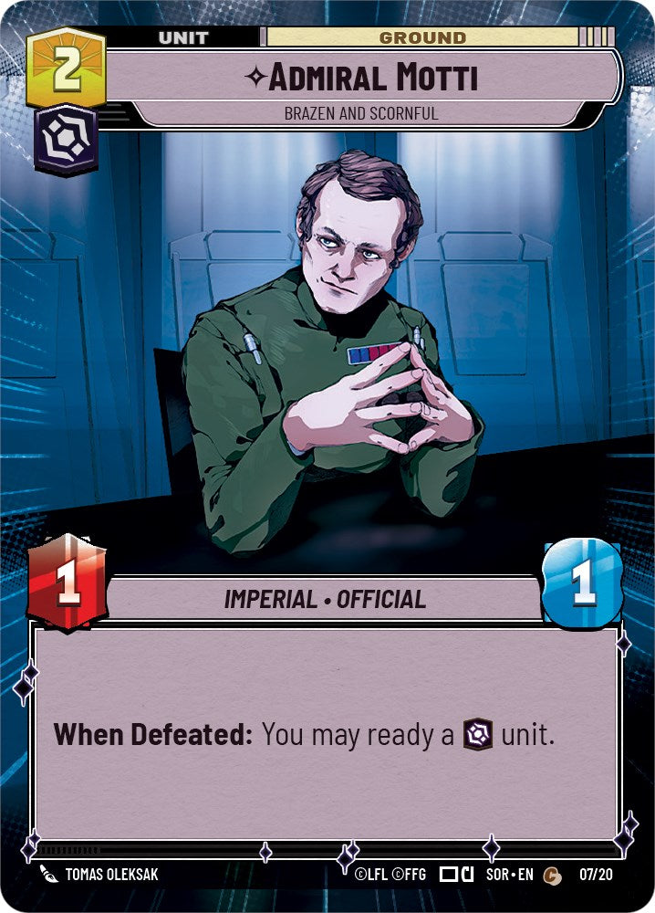 Admiral Motti - Brazen and Scornful (Hyperspace) (7/20) [Spark of Rebellion: Weekly Play] | Exor Games New Glasgow