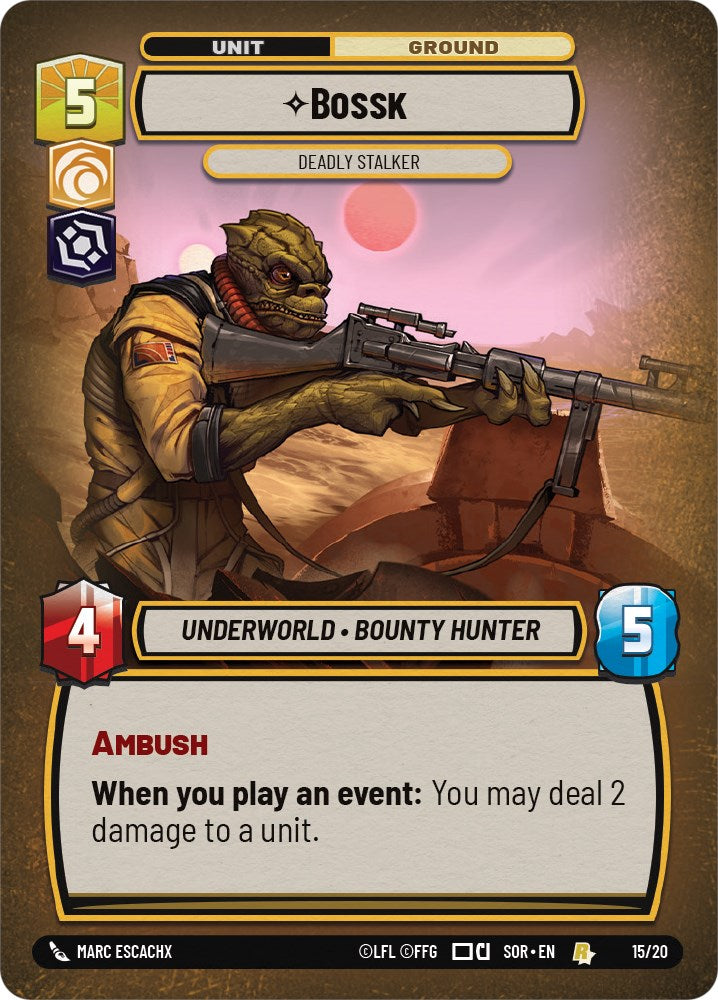 Bossk - Deadly Stalker (15/20) [Spark of Rebellion: Weekly Play] | Exor Games New Glasgow
