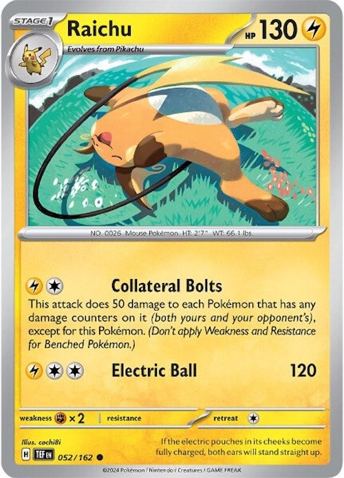 Raichu (052/162) [Scarlet & Violet: Temporal Forces] | Exor Games New Glasgow