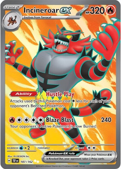 Incineroar ex (187/162) [Scarlet & Violet: Temporal Forces] | Exor Games New Glasgow