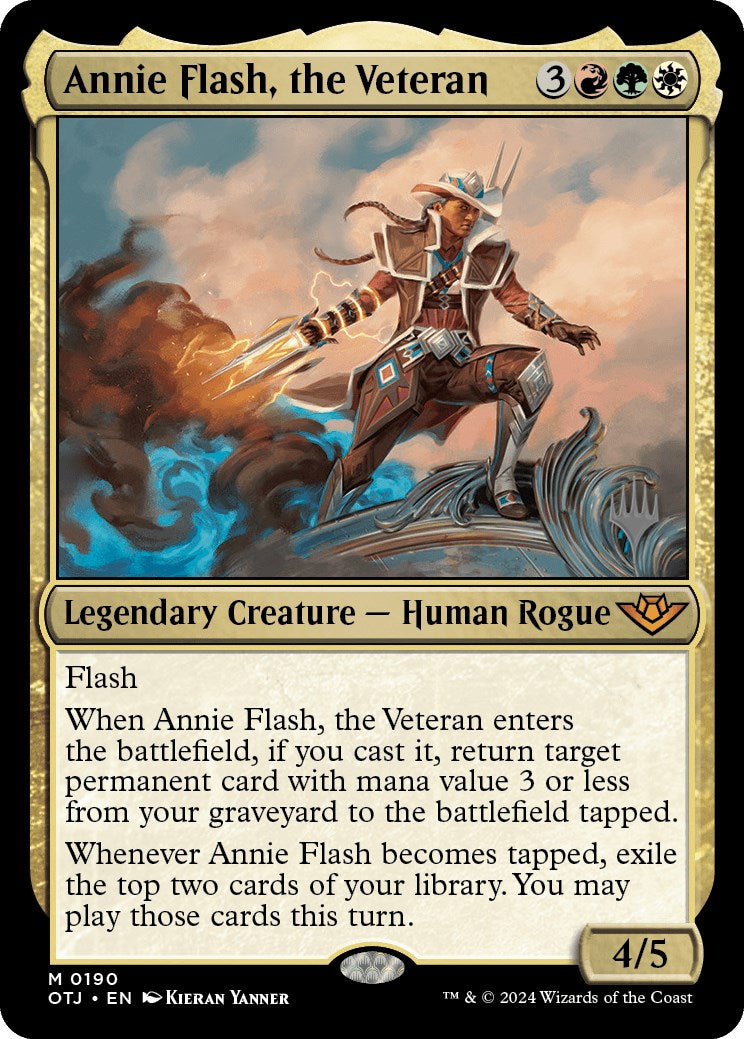 Annie Flash, the Veteran (Promo Pack) [Outlaws of Thunder Junction Promos] | Exor Games New Glasgow