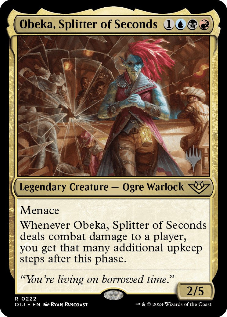 Obeka, Splitter of Seconds (Promo Pack) [Outlaws of Thunder Junction Promos] | Exor Games New Glasgow