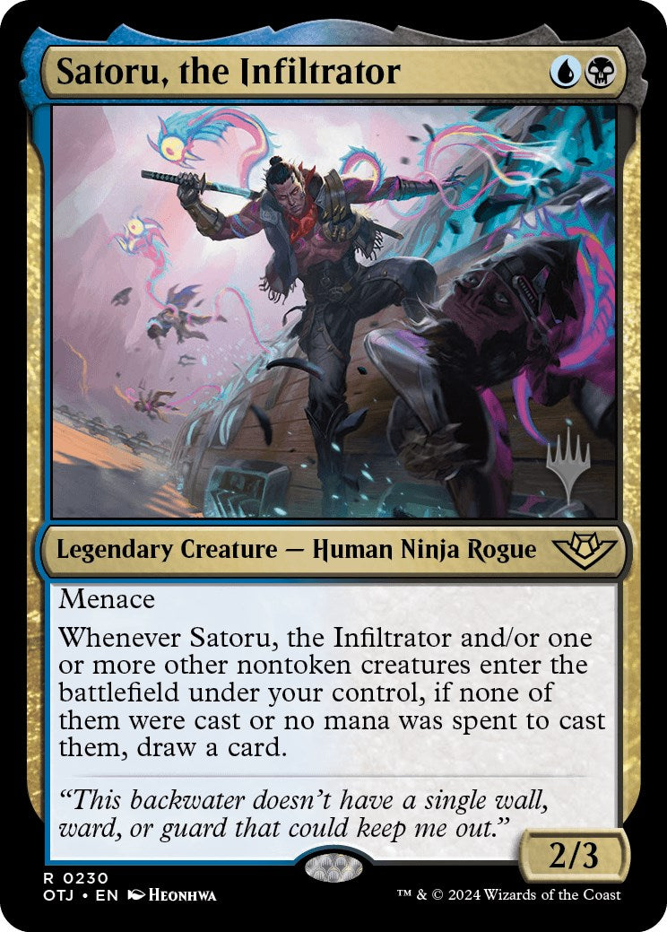 Satoru, the Infiltrator (Promo Pack) [Outlaws of Thunder Junction Promos] | Exor Games New Glasgow