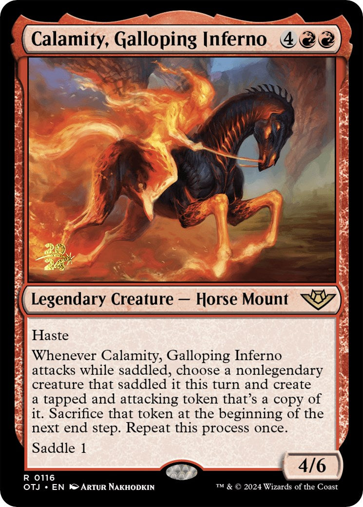 Calamity, Galloping Inferno [Outlaws of Thunder Junction Prerelease Promos] | Exor Games New Glasgow