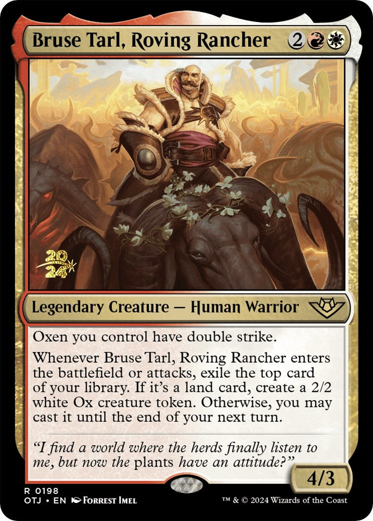 Bruse Tarl, Roving Rancher [Outlaws of Thunder Junction Prerelease Promos] | Exor Games New Glasgow