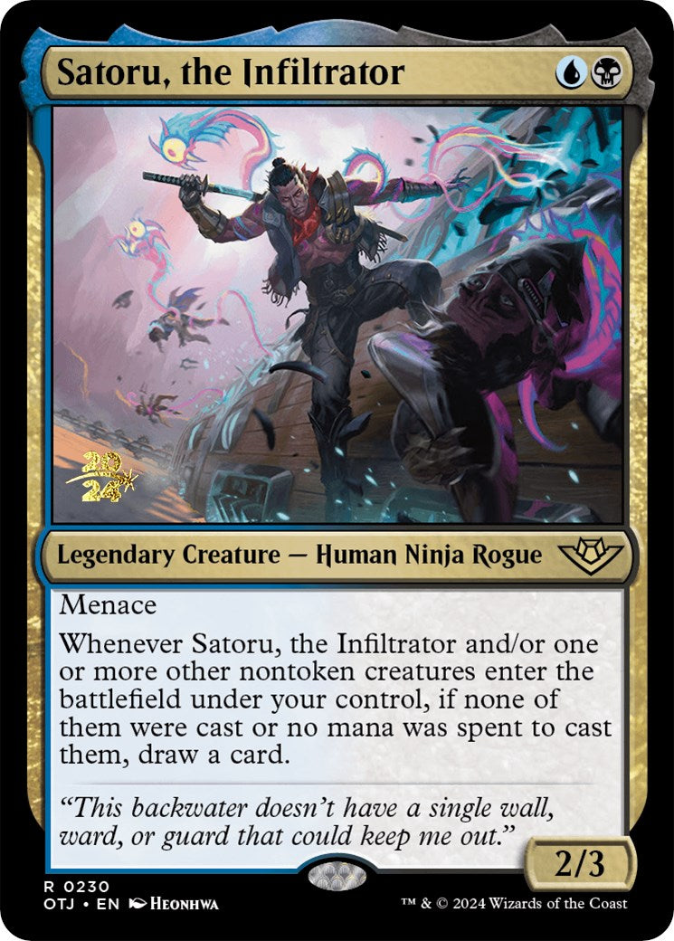 Satoru, the Infiltrator [Outlaws of Thunder Junction Prerelease Promos] | Exor Games New Glasgow